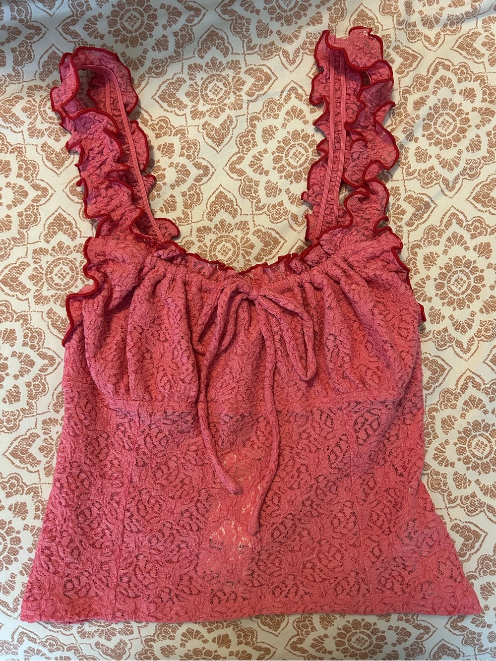 Urban Outfitters Pink Lace Tank
